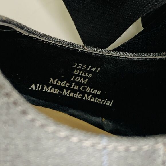 Joey-O Women's Bliss Bow Tie Pointed Toe Ankle Strap Stiletto Heels Sz 10 Gray - Picture 10 of 13